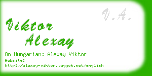 viktor alexay business card